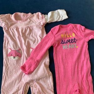 Lot of 4 pajamas and 2 footies. Great condition.